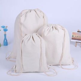 China Saco de cordão amigável da lona do algodão de Eco com impressão da transferência térmica fornecedor