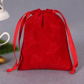 China Saco de cordão vermelho impresso do algodão, grande saco da lavanderia do cordão da lona fornecedor