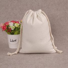 China Grandes sacos de cordão elegantes da lona, sacos de cordão brancos feitos a mão da lona fornecedor
