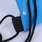 Sacos de cordão azuis personalizados, cordão relativo à promoção pequeno dos esportes Sportpack fornecedor