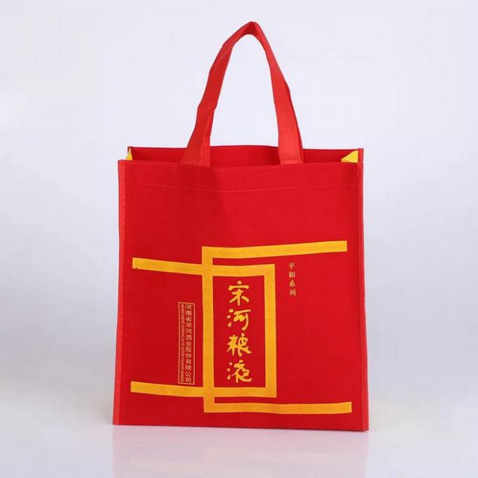 Grandes sacos de compras não tecidos do polipropileno/saco não tecido reusável do vermelho