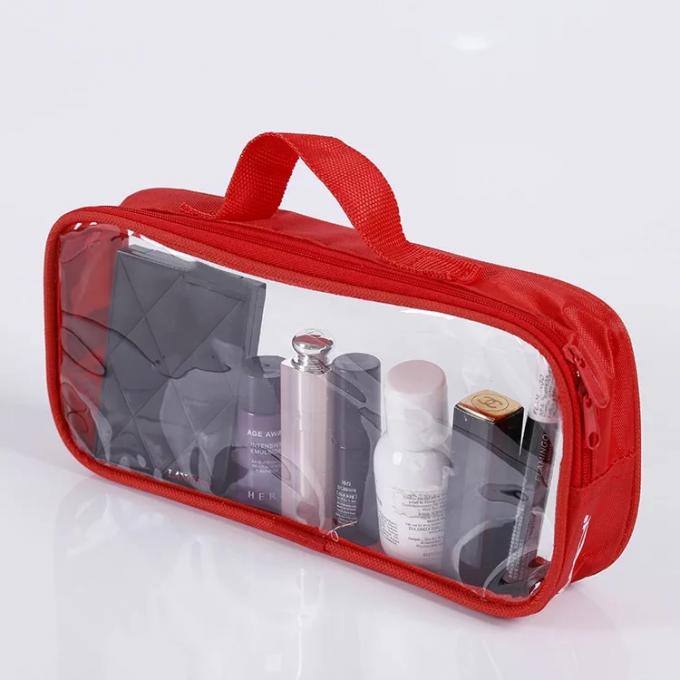 Eco - saco cosmético amigável do PVC com impressão da transferência térmica de tela de seda